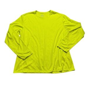 ASICS Men's Long Sleeve Top / NEON LIME - SIZE XXL